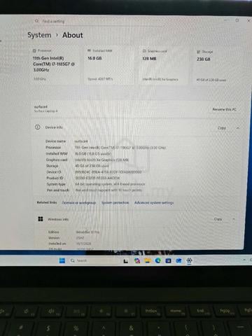 Surface Laptop 4 i7 11th gen  - photo 2 of 5