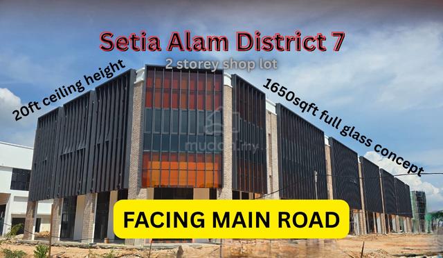 2 Storey New Shoplot Setia Alam Rent Full Glass For Showroom, Gallery 1