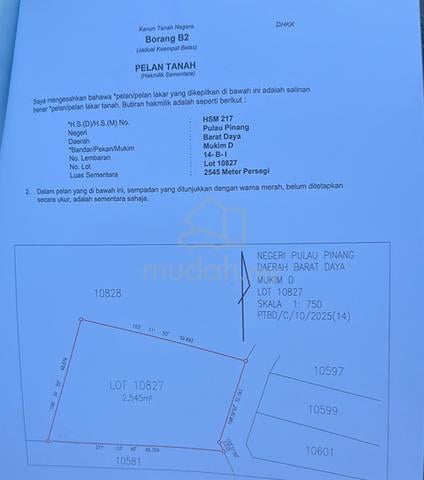 Tanah untuk dijual di sg burung balik pulau 1