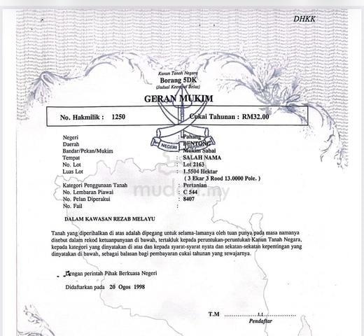 Tanah untuk dijual 1