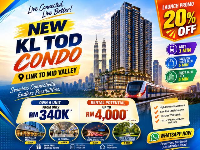 KLCC View @ 2-3 Room DUAL KEY INVEST ! Link Mid Valley Beside LRT/MRT! 1