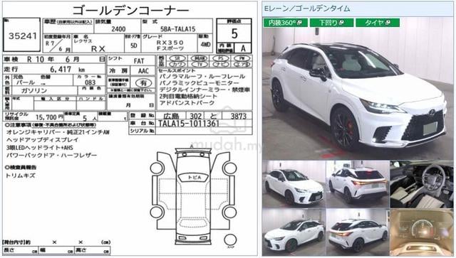 2025 Lexus RX350 2.4 F SPORT Digital Meter 5A 6Kkm - 2