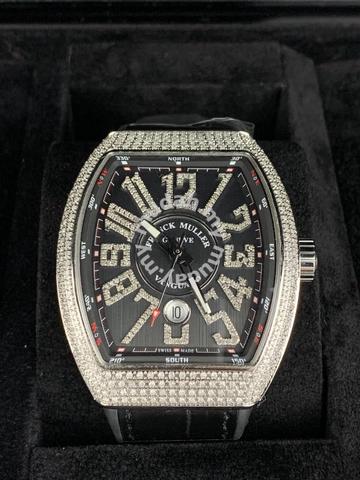 Franck Muller Vanguard V45 Black Diamond Watches Fashion