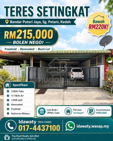 Teres Murah DI Bandar Puteri Jaya, Sg Petani 1
