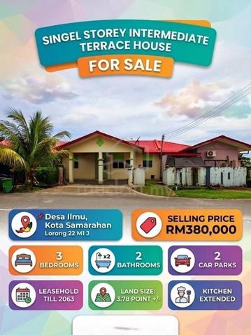 Single Storey Intermediate Terrace House at Desa Ilmu, Kota Samarahan 1