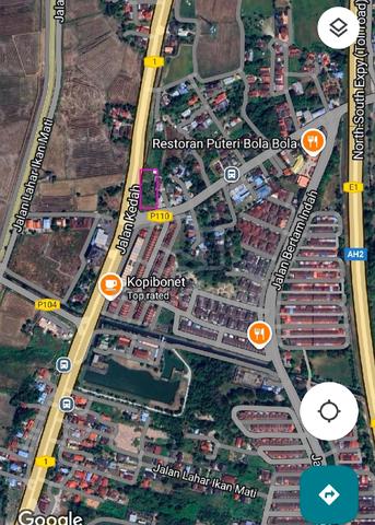 Tanah Tepi Jalan Besar dari Kepala Batas ke Sungai Petani Untuk Disewa 1