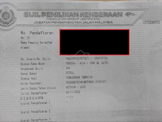 2022 Perodua AXIA 1.0 SE (A)=Warranty Perodua 2 yr - 3