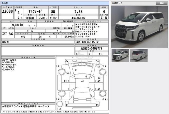 2022 Toyota ALPHARD 2.5 S 7 Seater Grade 4 UNREG - 2
