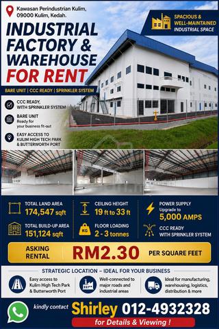 Kawasan Perindustrian Kulim Kedah Industrial Factory Warehouse Rent 1