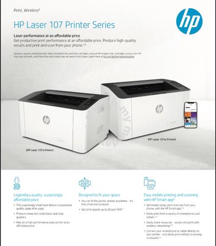 Hp 107w laser printer wifi - Computers \u0026 Accessories for sale in Kota  Kinabalu, Sabah
