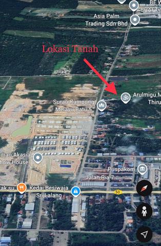 Tanah untuk dijual Batu5 Sri Lalang 1