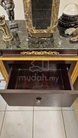 Vintage 3-Drawer Cabinet with Black Stone Top - photo 2 of 5
