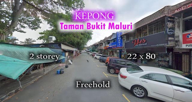 Kepong Taman Bukit Maluri Freehold 2 Storey Shop High ROI Mature Area 1