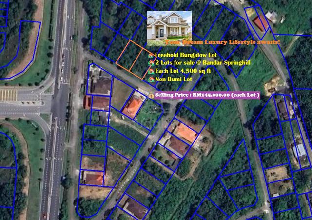 A Residential Bungalow Land for sale at Bandar Springhill, PD, N9 1