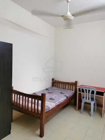 {FEMALE} SINGLE room MENTARI COURT non sharing FULLY FURNISHED 1