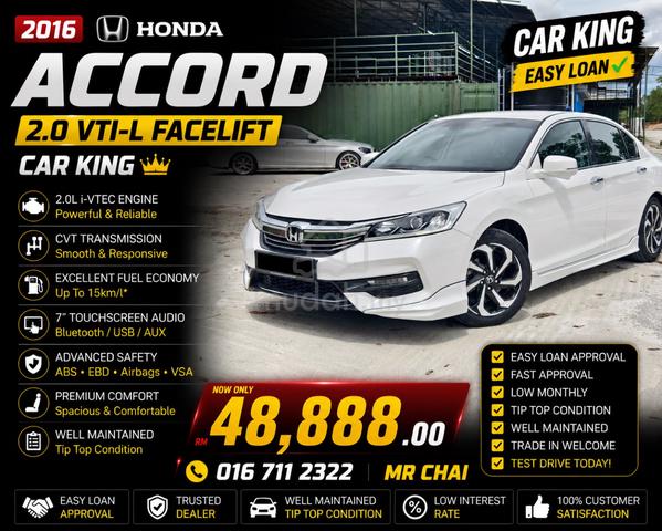 2016 Honda ACCORD 2.0 VTi-L FACELIFT (A) FULL LOAN - 1