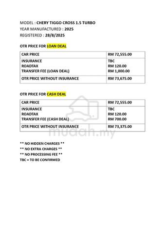 2025 Chery TIGGO CROSS 1.5 TURBO (A) HARGA LELONG - 3