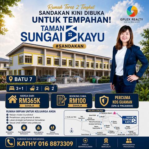 Sandakan Perumahan 2 tingkat Baru Taman Sungai Kayu 1