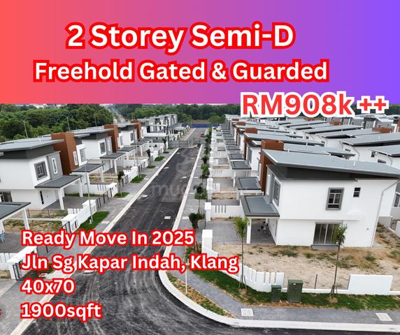 Ready Move In 2 Storey Semi D @Jalan Sungai Kapar Indah, Klang 1