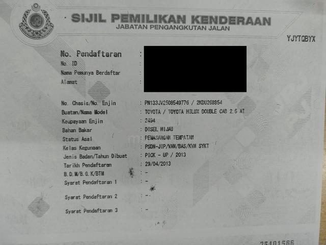 2013 Hilux 2.5 G (A) Vnt 4X4 ,, 100% Not Accident - 3