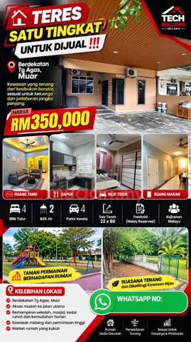 Rumah utk DiJUAL Tanjong Agas,Muar 1
