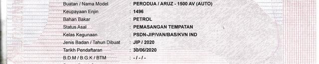 Perodua ARUZ 1.5 AV (A) 1THN WARANTY LOAN KEDAI - 2