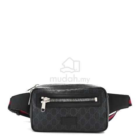 Gucci Black Soft GG Supreme Monogram Web Belt Bag - photo 5 of 6