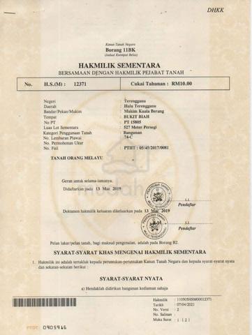 Lot banglo tepi jalan 1