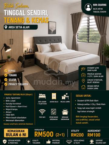 Penat Kerja Tak Mahu Share Bilik|Direct Owner|Complete 1