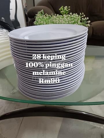 Set buffet,Pinggan melamine,Rak sudu garpu,gelas  - photo 2 of 6
