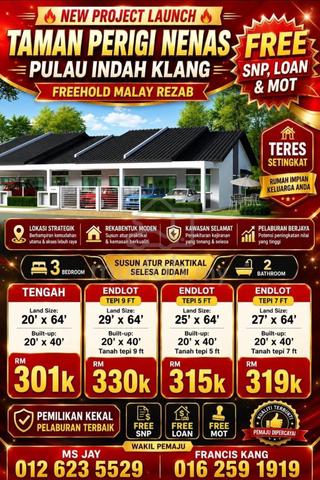 Pulau indah Iman yusof terrace 1 tingkat baru 1