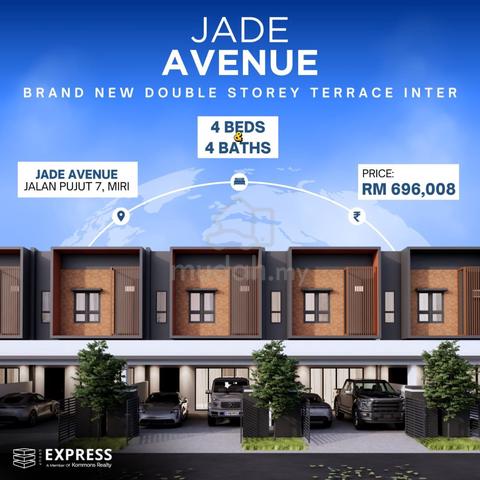 Brand New Double Storey Terrace at Jade Avenue Pujut 7, Miri 1