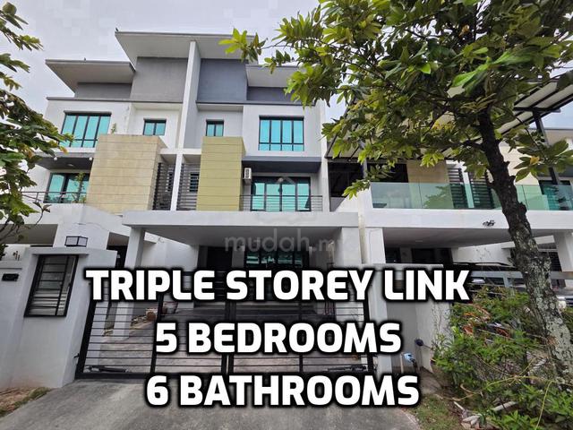 [FULLY REPAINT & FURNISH]  Unit Triple Storey Zircona Alam Impian 1