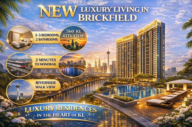 Near LRT/Bangsar【 2-3 ROOM @ Dualkey 】Next TRX/KLCC - Free ALL Furnish 1