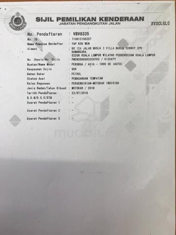 2018 Perodua AXIA 1.0 SE  FACELIFT (A) SE  2018 - 3