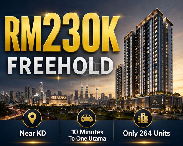 10 Mins to KD/ONEU【 Near Subang Airport 】Last FREEHOLD Condo Stay Here 1