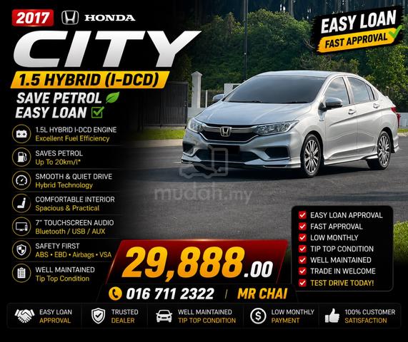 -2017 Honda CITY 1.5 HYBRID FACELIFT (A) FULL LOAN - 1