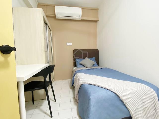 【New Renovated】Desa Dua Apartment Single Aircon Room at Kepong 1