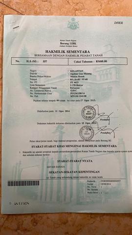 Tanah Lot Getah 12 Ekar Kg Baru Star Gua Musang Kelantan. 1