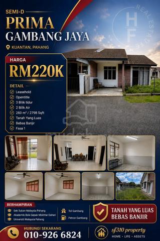 Semi D gambang jaya kuantan 1