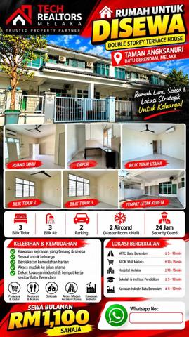 RUMAH utk DISEWA di BATU BERENDAM!!! 1