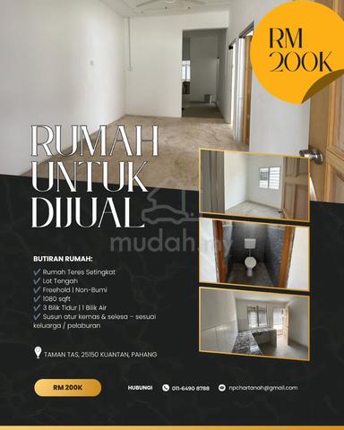 Rumah teres setingkat untuk dijual  | TAMAN TAS 1