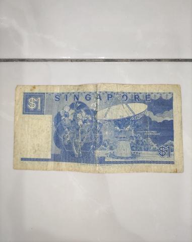Vintage Singapore $1 Note Ship Series 1984  - photo 2 of 2