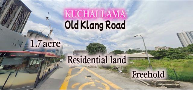 Kuchai Lama Old Klang Road 1.7acre 74,052sf Freehold Residential Land 1