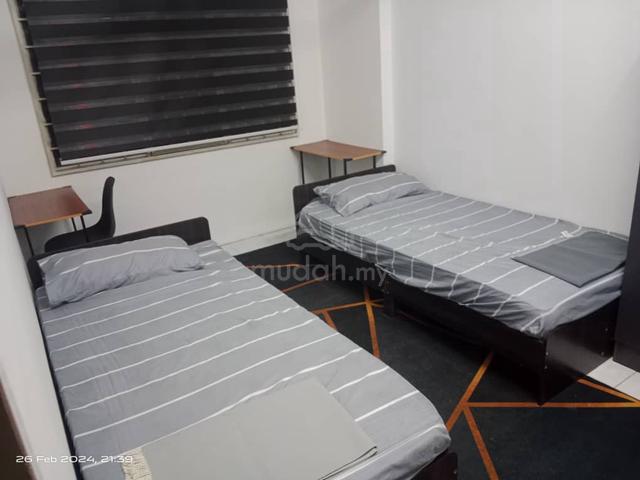 Male l Sharing Room l Fully Furnished l Kepong l Free WIFI l Near MRT 1