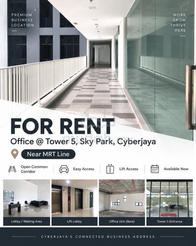 FOR RENT | Tower 5 @ SkyPark, Cyberjaya | High Floor | Spacious Unit | 1