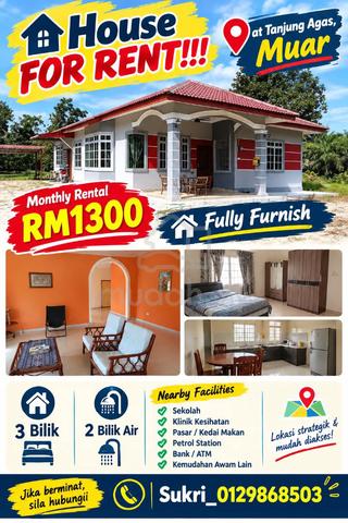 Rumah utk DiSEWA di Tanjong Agas 1