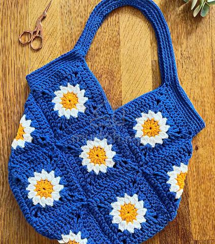 daisy flower  handmade bag  - photo 5 of 6