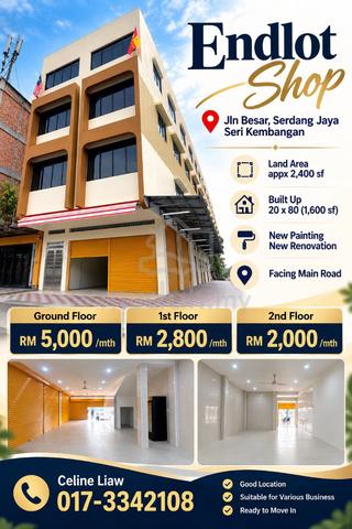 End lot Shop,Jalan Besar, serdang jaya, bukit serdang Seri Kembangan. 1