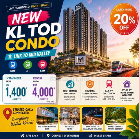 HIGH RENTAL RETURN ! @ INVEST & OWN ! 2-3 Rooms LRT/MRT KL Sungai Besi 1